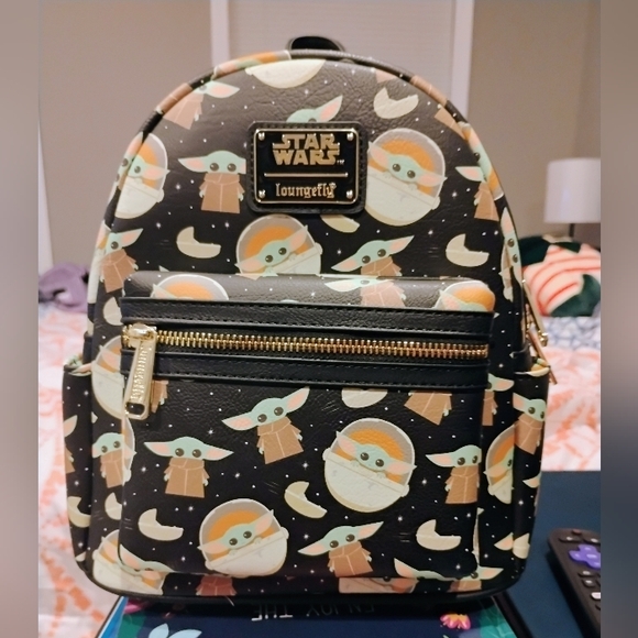 Loungefly Handbags - Loungefly Star Wars Baby Yoda AOP Backpack